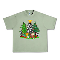 Oil Green Christmas With Soccer Trees Urban Heavy Tee - BundleAndBundleShop