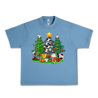Pebble Blue Christmas With Soccer Trees Urban Heavy Tee - BundleAndBundleShop