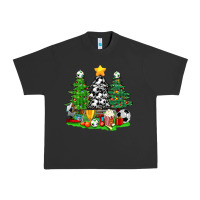 Pigment Black Christmas With Soccer Trees Urban Heavy Tee - BundleAndBundleShop