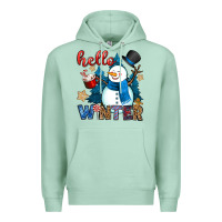 Seafoam hello winter Premium Hoodie - OliviaCreatesArt