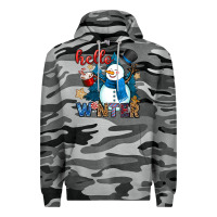 Slate Camo hello winter Premium Hoodie - OliviaCreatesArt