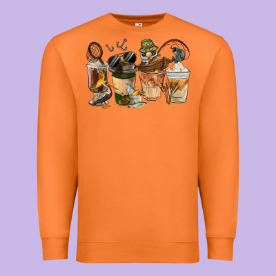 Fishing Coffee Cups Premium Sweatshirt Designed By Fadigitalartstudio