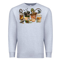 Heather Grey Fishing Coffee Cups Premium Sweatshirt - FaDigitalArtStudio