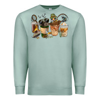 Seafoam Fishing Coffee Cups Premium Sweatshirt - FaDigitalArtStudio