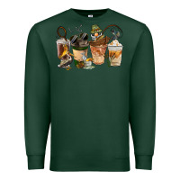 Sports Green Fishing Coffee Cups Premium Sweatshirt - FaDigitalArtStudio
