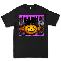 Black halloween jack o'lantern dripping glitter tumbler Premium Tee - Jasminsmagicworld