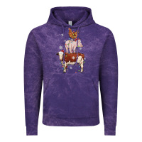 Cloud Purple Merry Christmas Farm Animals Vintage Hoodie - MaliasSmallBusiness