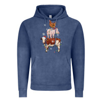 Vintage Denim Merry Christmas Farm Animals Vintage Hoodie - MaliasSmallBusiness