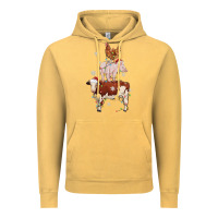 Vintage Mustard Merry Christmas Farm Animals Vintage Hoodie - MaliasSmallBusiness