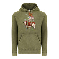 Vintage Olive Merry Christmas Farm Animals Vintage Hoodie - MaliasSmallBusiness