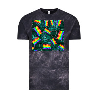 Cloud Black Pride lgbtq flags with leopard seamless pattern Vintage Tee - BundleAndBundleShop