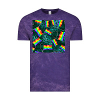 Cloud Purple Pride lgbtq flags with leopard seamless pattern Vintage Tee - BundleAndBundleShop