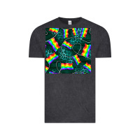 Vintage Black Pride lgbtq flags with leopard seamless pattern Vintage Tee - BundleAndBundleShop