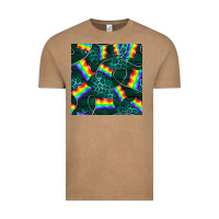 Vintage Coffee Pride lgbtq flags with leopard seamless pattern Vintage Tee - BundleAndBundleShop