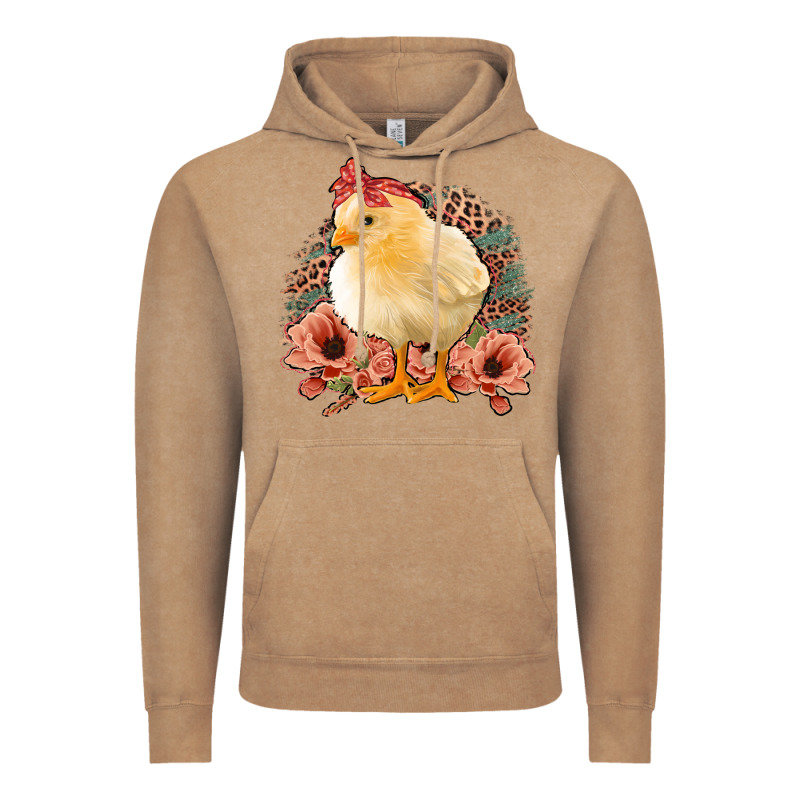 Chick With Flowers Feopard Vintage Hoodie by Jasminsmagicworld | Teevron