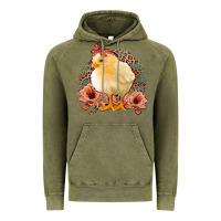 Vintage Olive Chick With Flowers Feopard Vintage Hoodie - Jasminsmagicworld