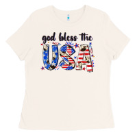 Bone god bless the usa Ladies Tee - NancyCooperArtShop