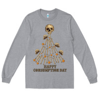 Heather Grey Happy Consumption Day Long Sleeve Tee - RanaPortraitStore