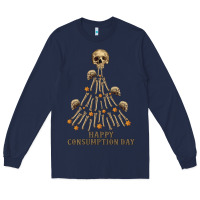 Navy Happy Consumption Day Long Sleeve Tee - RanaPortraitStore