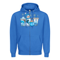 True Royal winter snowman coffee cups Zipper Hoodie - CowGirlArtShop