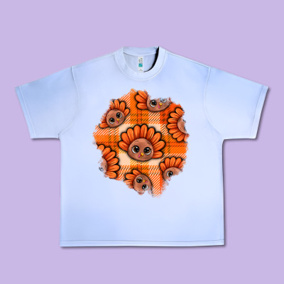 Thanksgiving Turkey With Tartan Patch Urban Heavy Tee Designed By Bundleandbundleshop