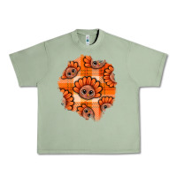 Oil Green Thanksgiving Turkey With Tartan Patch Urban Heavy Tee - BundleAndBundleShop