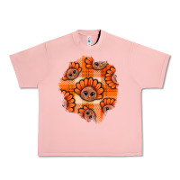Salmon Thanksgiving Turkey With Tartan Patch Urban Heavy Tee - BundleAndBundleShop