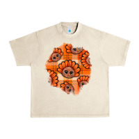 Sandshell Thanksgiving Turkey With Tartan Patch Urban Heavy Tee - BundleAndBundleShop