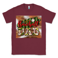 Burgundy Baseball Dad Tumbler Classic Tee - BundleAndBundleShop