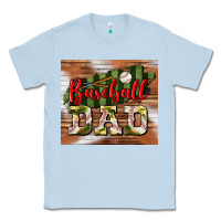 Dusty Blue Baseball Dad Tumbler Classic Tee - BundleAndBundleShop