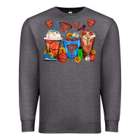 Charcoal Heather Basketball Coffee Cups Premium Sweatshirt - FaDigitalArtStudio