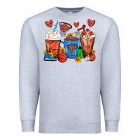 Heather Grey Basketball Coffee Cups Premium Sweatshirt - FaDigitalArtStudio