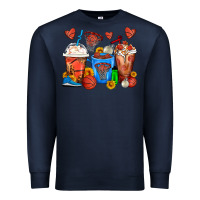 Navy Basketball Coffee Cups Premium Sweatshirt - FaDigitalArtStudio