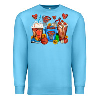 Ocean Blue Basketball Coffee Cups Premium Sweatshirt - FaDigitalArtStudio