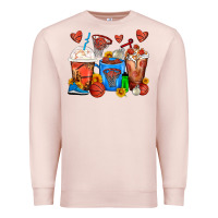 Pale Pink Basketball Coffee Cups Premium Sweatshirt - FaDigitalArtStudio