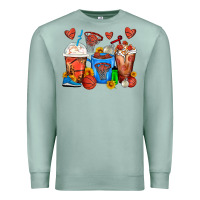 Seafoam Basketball Coffee Cups Premium Sweatshirt - FaDigitalArtStudio