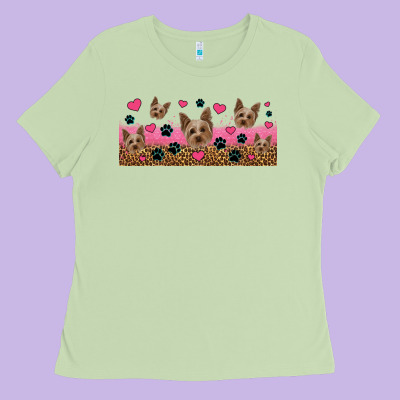 Yorkie Dogs Ladies Tee Designed By Jasminsmagicworld