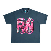 Midnight Navy breast cancer rn registered nurse Urban Heavy Tee - JahusDesignShop