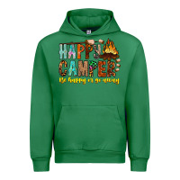 Emerald Happy Camper Be Happy Or Go Away Urban Hoodie - CowhideDigitalArt