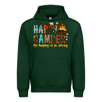 Forest Green Happy Camper Be Happy Or Go Away Urban Hoodie - CowhideDigitalArt