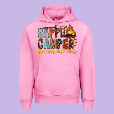Happy Camper Be Happy Or Go Away Urban Hoodie Designed By Cowhidedigitalart