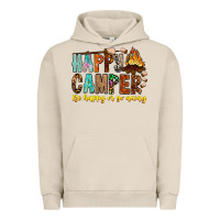 Pigment French Oak Happy Camper Be Happy Or Go Away Urban Hoodie - CowhideDigitalArt
