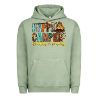 Pigment Oil Green Happy Camper Be Happy Or Go Away Urban Hoodie - CowhideDigitalArt