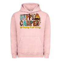 Pigment Salmon Happy Camper Be Happy Or Go Away Urban Hoodie - CowhideDigitalArt