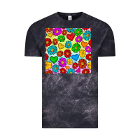 Cloud Black Pride lgbtq flowers and hearts seamless pattern Vintage Tee - BundleAndBundleShop