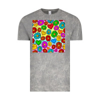 Cloud Rock Pride lgbtq flowers and hearts seamless pattern Vintage Tee - BundleAndBundleShop