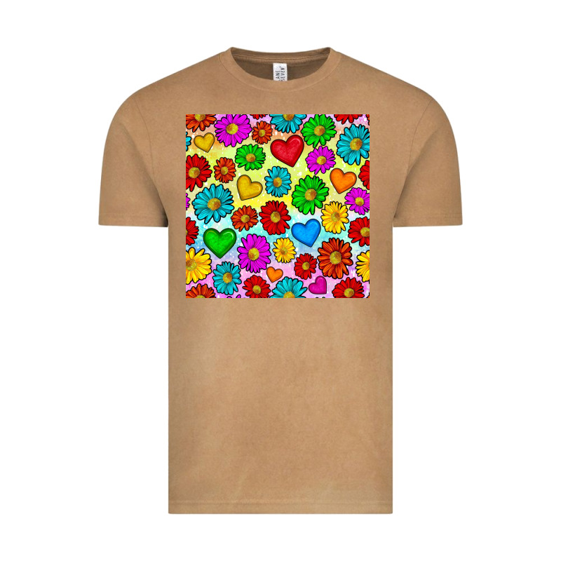 Pride Lgbtq Flowers And Hearts Seamless Pattern Vintage Tee by BundleAndBundleShop | Teevron