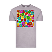 Vintage Zinc Pride lgbtq flowers and hearts seamless pattern Vintage Tee - BundleAndBundleShop