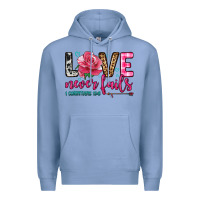 Colony Blue love never fails Premium Hoodie - OliviaCreatesArt