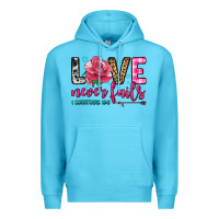 Ocean Blue love never fails Premium Hoodie - OliviaCreatesArt